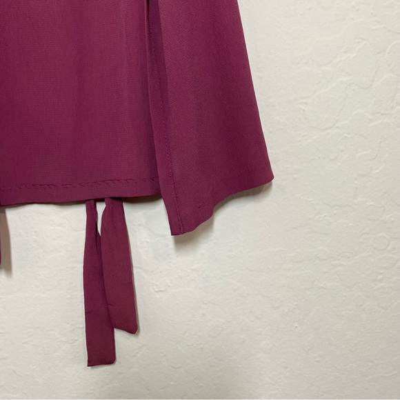 Jen Jen Vintage Women’s S Mauve Purple Open Front Sleeveless Vest Lightweight - Picture 4 of 5